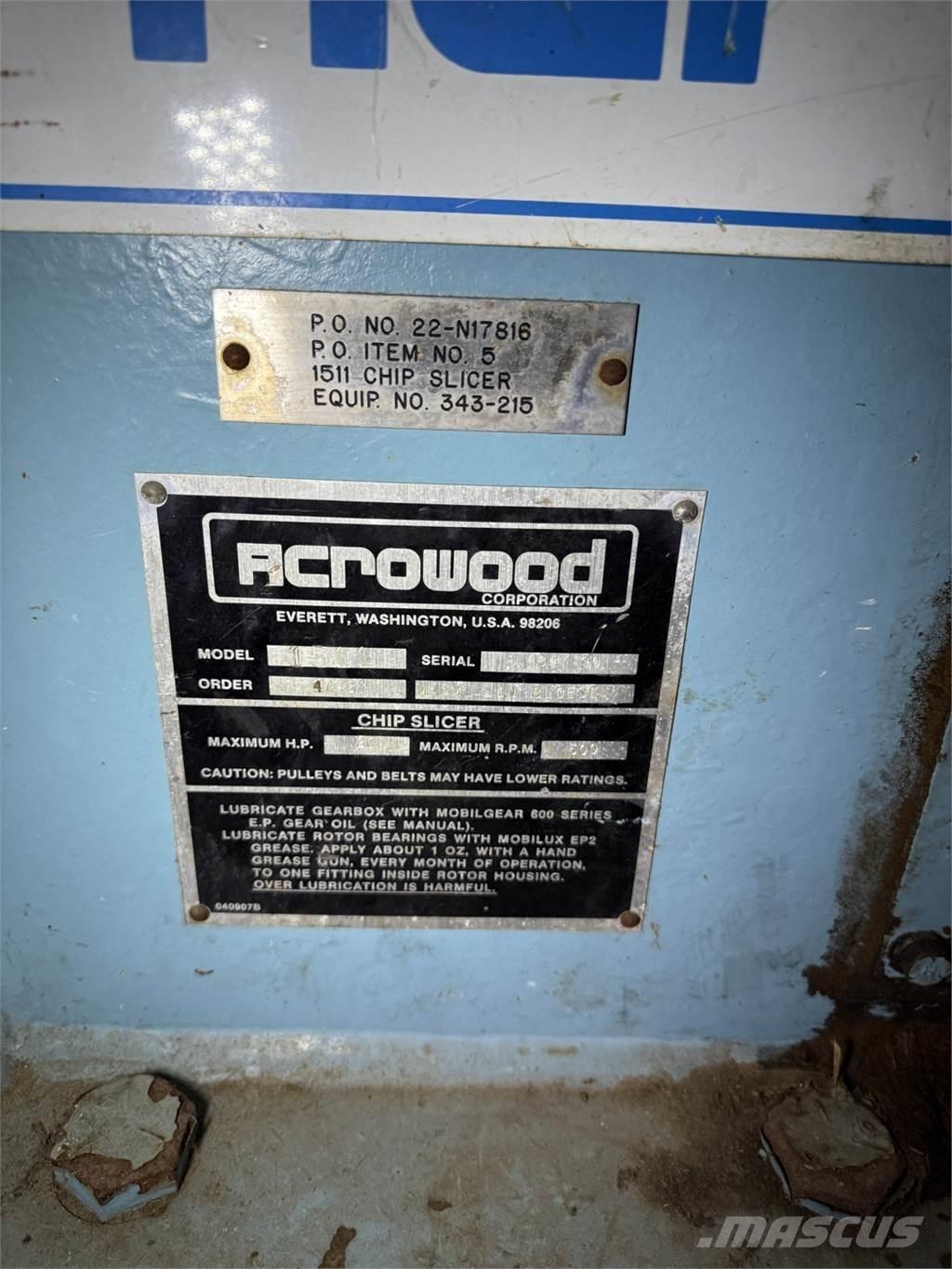  ACROWOOD 1511 Ağaç öğütücüler