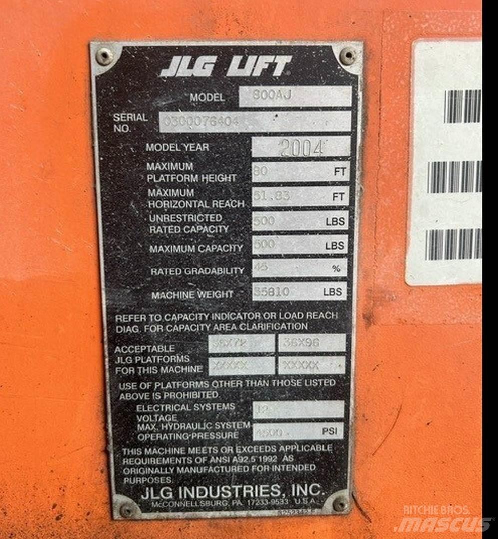 JLG 800AJ Körüklü personel platformları