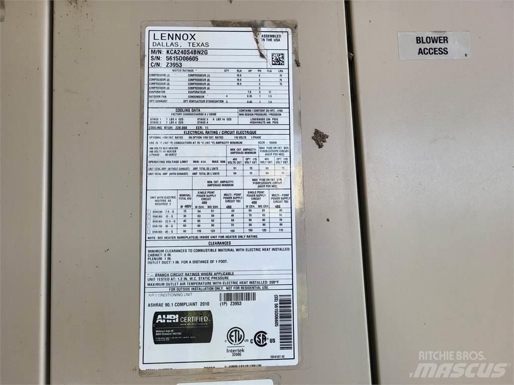  LENNOX KCA240S4BN2G Isıtma ve çözme ekipmanı