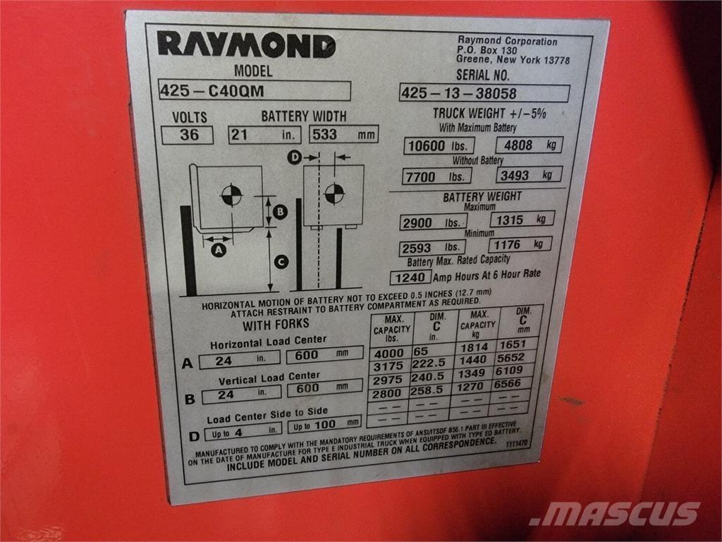 Raymond 425-C40QM Diger