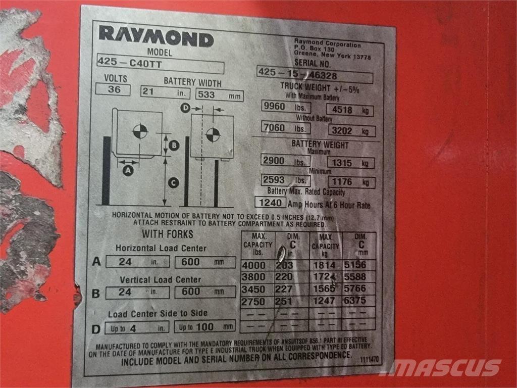 Raymond 425-C40TT Diger
