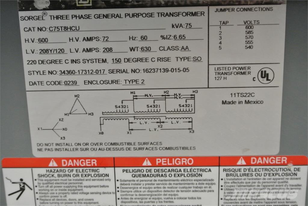  SQUARE D C75T8HCU Diger