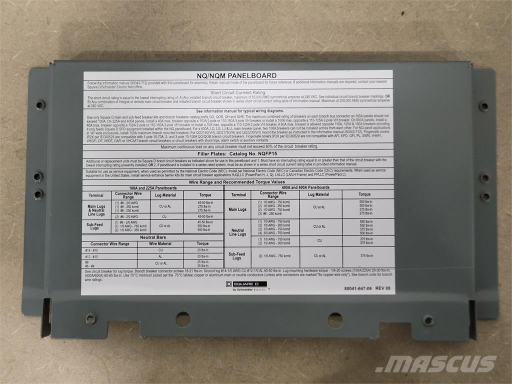  SQUARE D NQ6RDE Diger