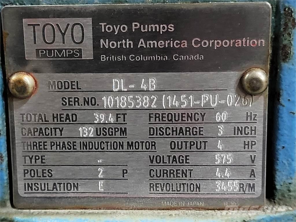 Toyo PUMPS DL-4B Su pompalari