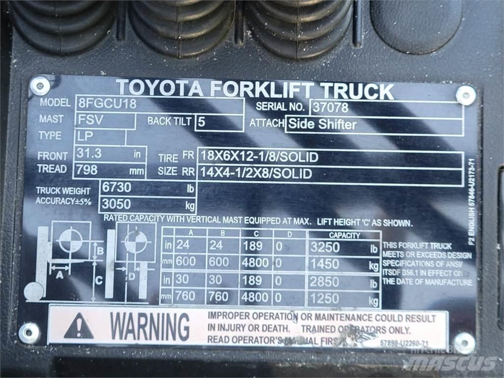 Toyota 8FGCU18 Diger