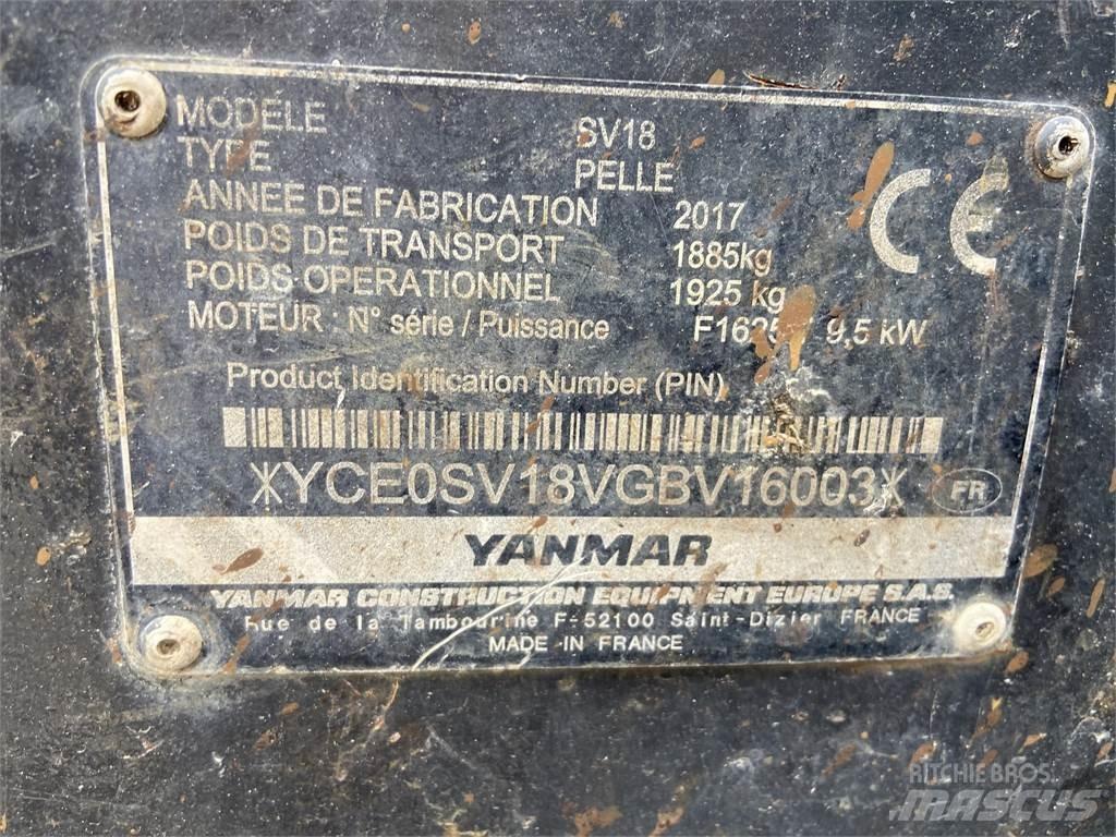 Yanmar SV18 Mini ekskavatörler, 7 tona dek