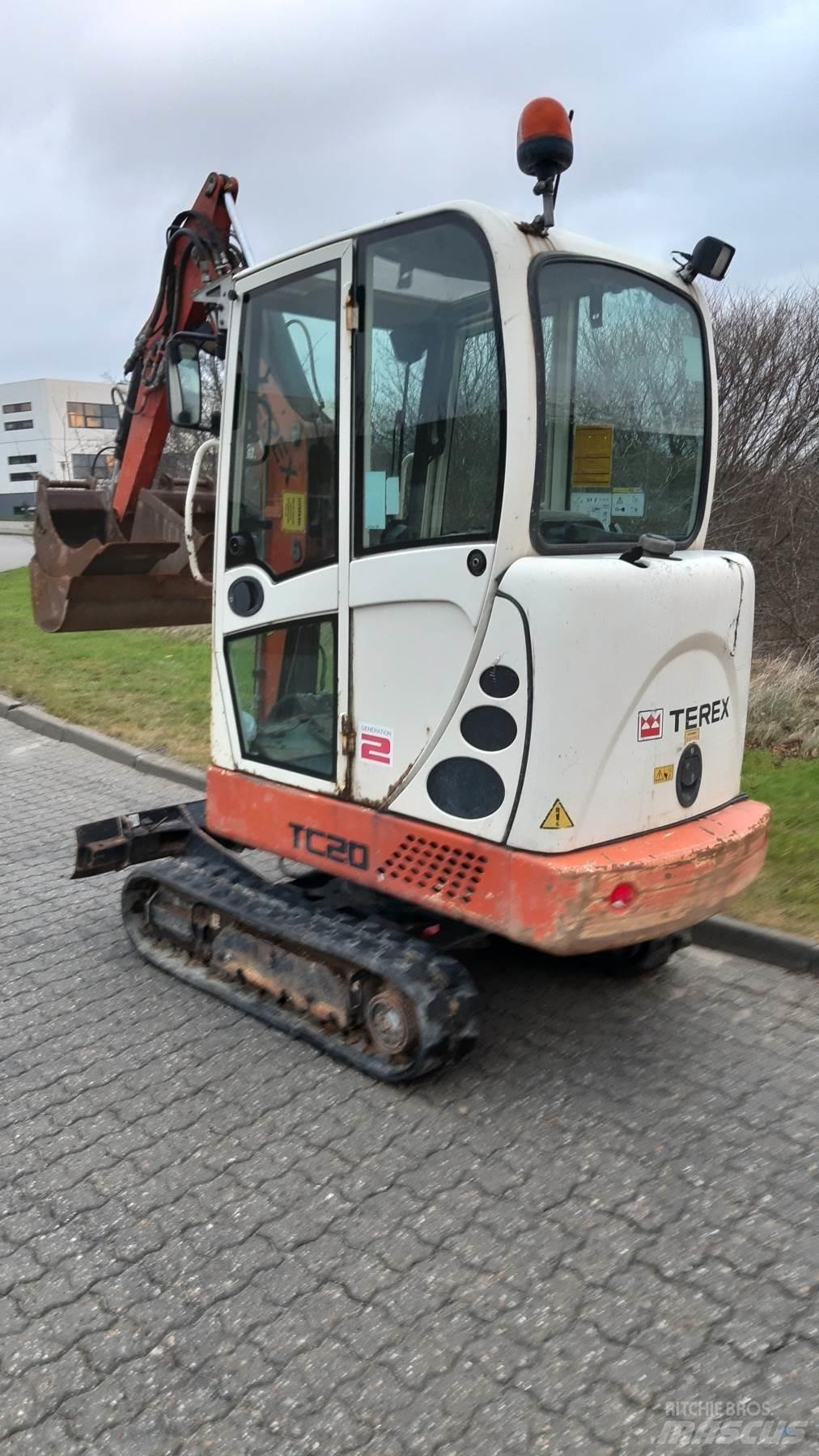 Terex TC20 Mini ekskavatörler, 7 tona dek