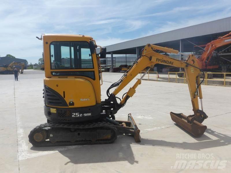 Hyundai R25Z-9A Mini ekskavatörler, 7 tona dek