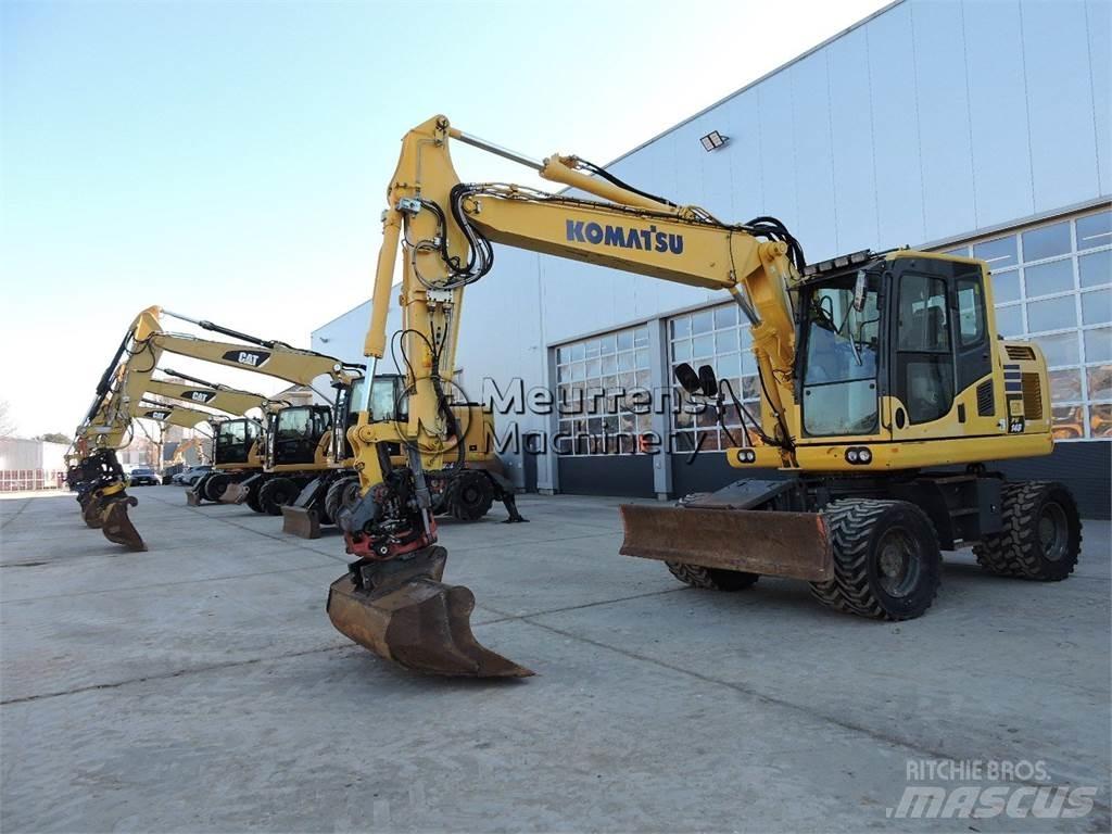 Komatsu PW148 Lastik tekerli ekskavatörler