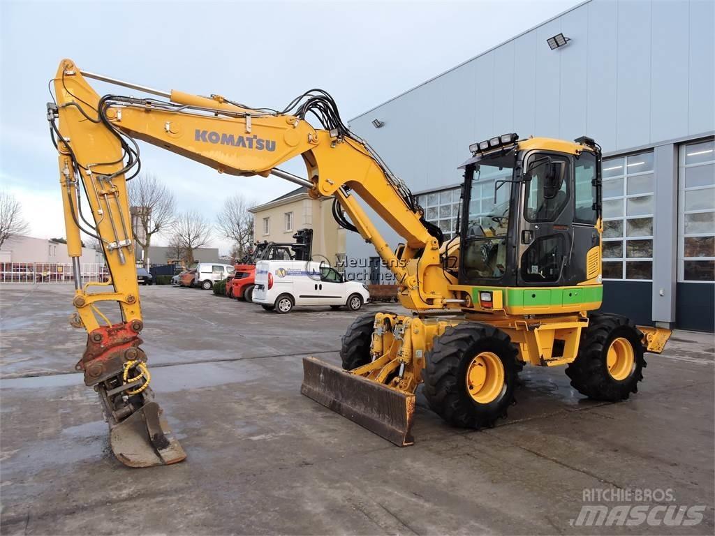 Komatsu PW98 Lastik tekerli ekskavatörler
