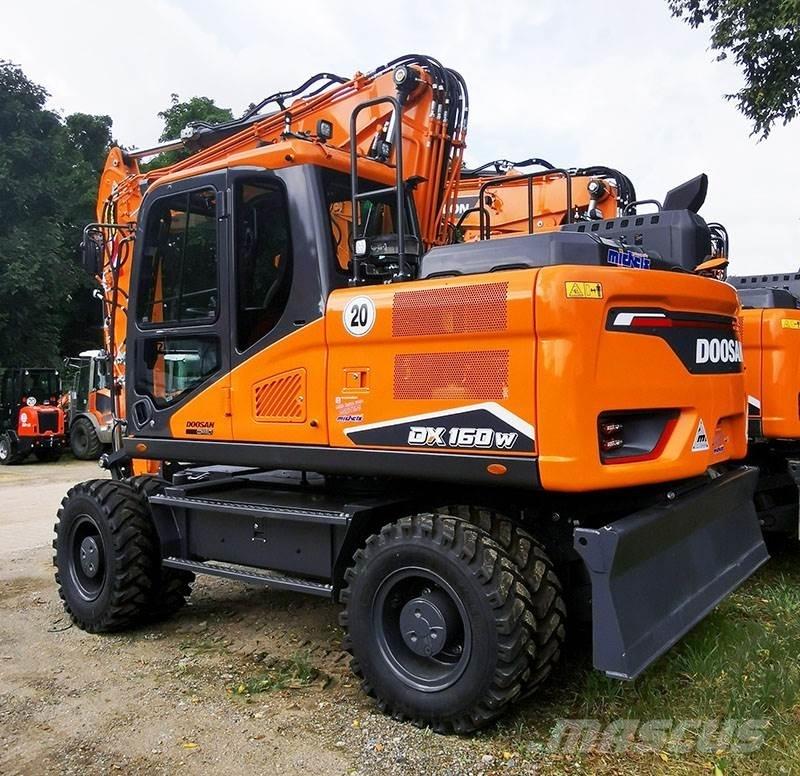 Doosan DX 160 W-7 Lastik tekerli ekskavatörler