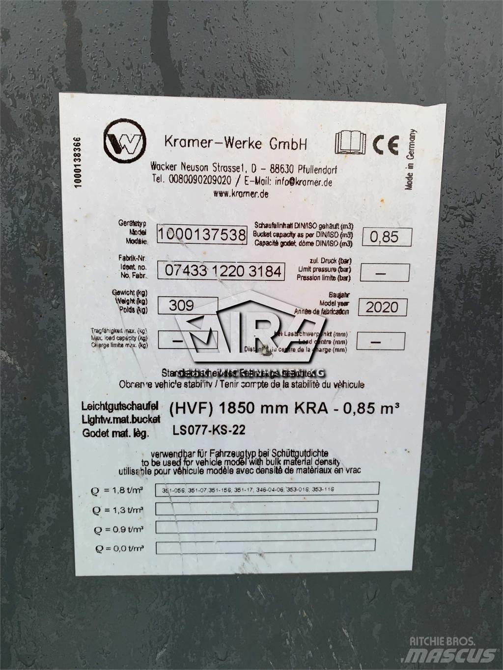 Kramer 1850 mm Kovalar