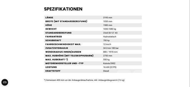 Avant Tecno 423 Tekerlekli yükleyiciler