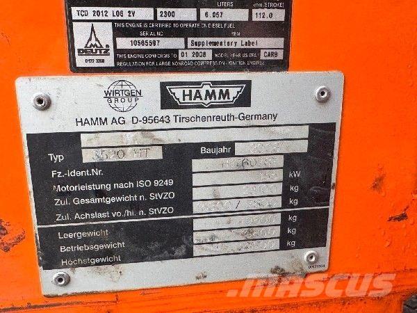Hamm 3520 HAT Tek tamburlu silindirler