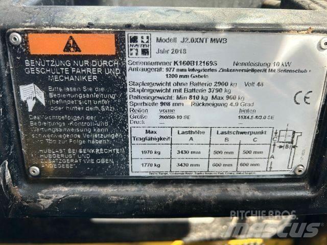 Hyster J2.0XNT MWB Elektrikli forkliftler