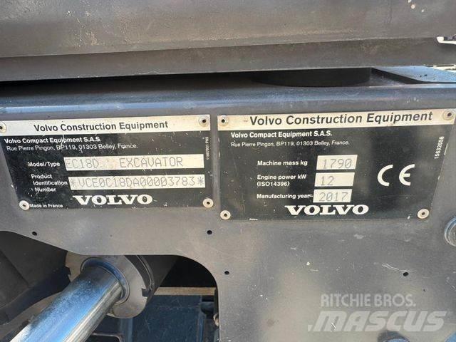 Volvo EC18D Mini ekskavatörler, 7 tona dek