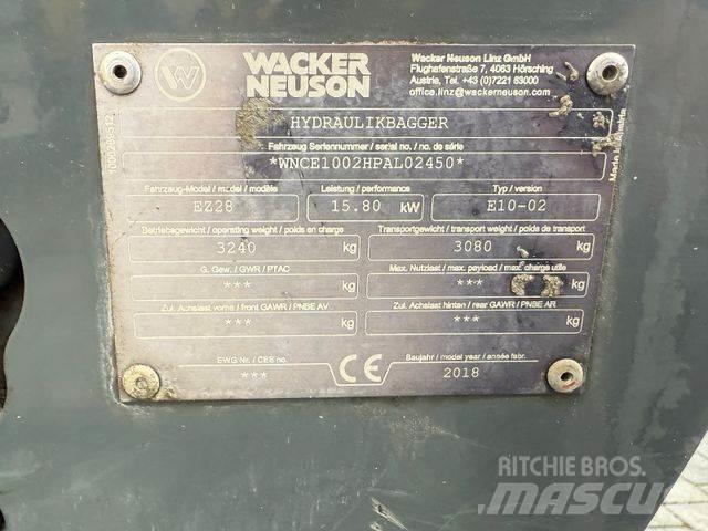 Wacker EZ 28 VDS Mini ekskavatörler, 7 tona dek