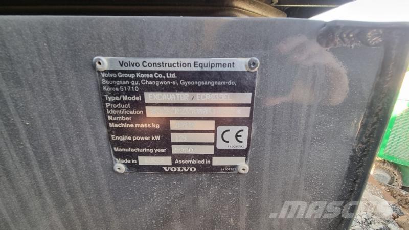Volvo ecr235 Paletli ekskavatörler