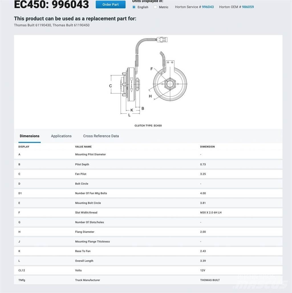CAT 3126 Diger aksam