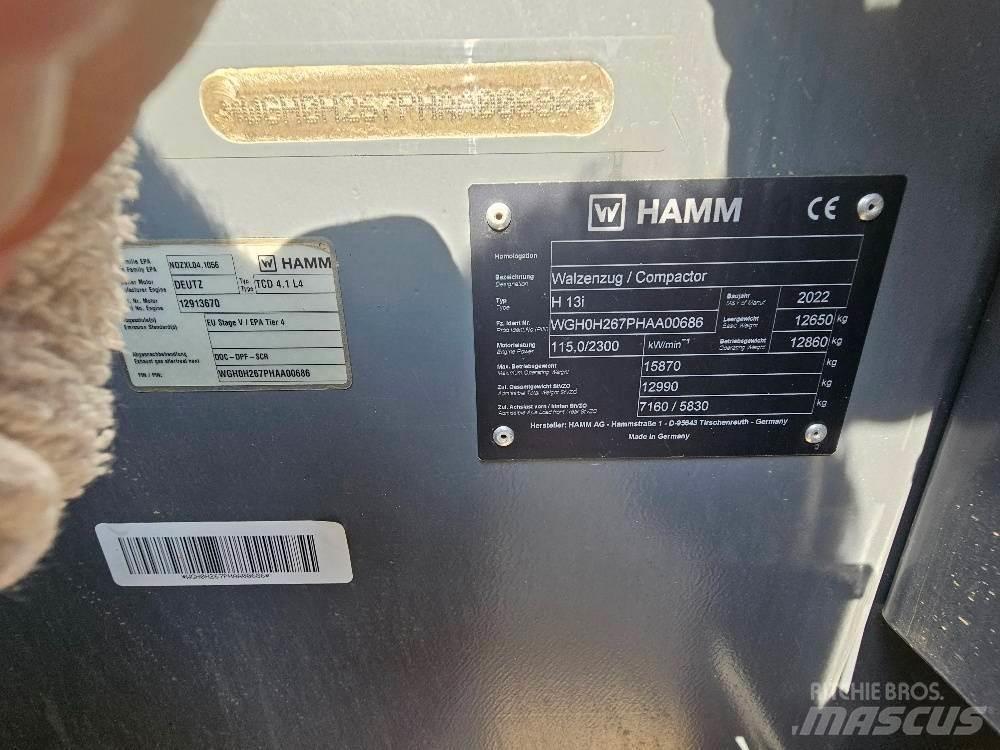 Hamm H13I Tek tamburlu silindirler