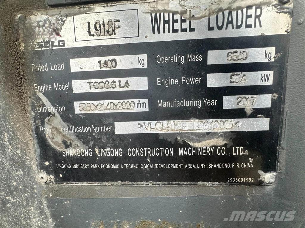 SDLG L918F Tekerlekli yükleyiciler