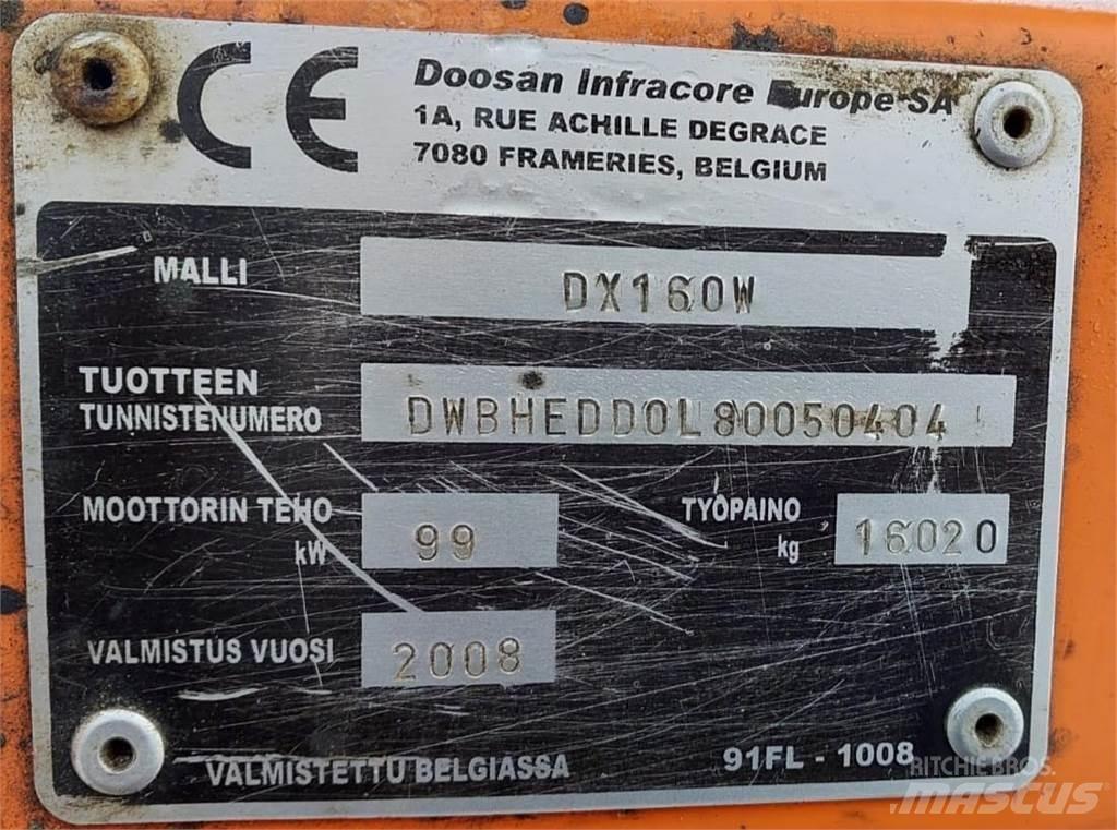 Doosan DX160W Paletli ekskavatörler