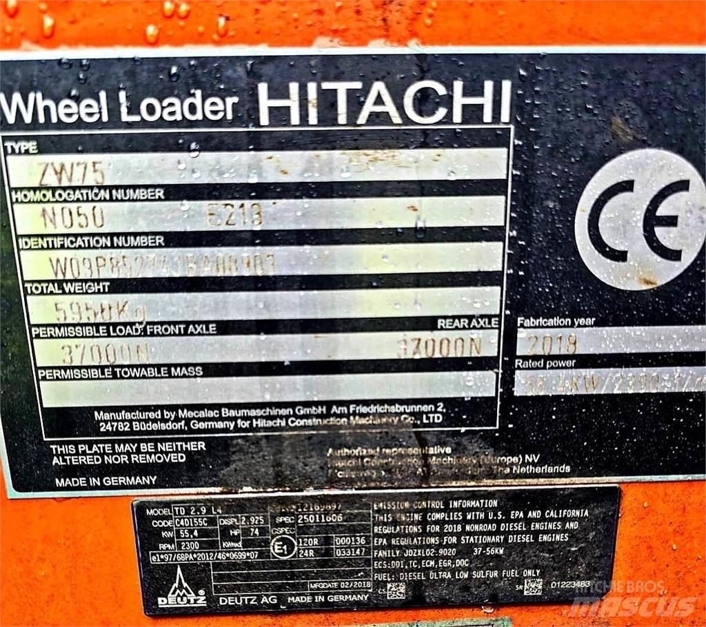 Hitachi ZW75 Mini yükleyiciler