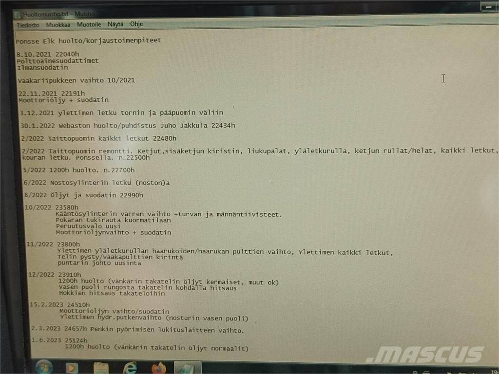 Ponsse Elk Tomruk yükleyici traktörler