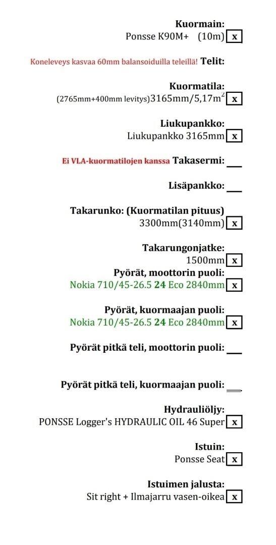 Ponsse Elk 8WD Tomruk yükleyici traktörler