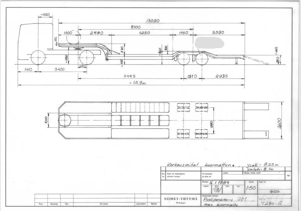 Siimet T294-12 Low loader yari çekiciler