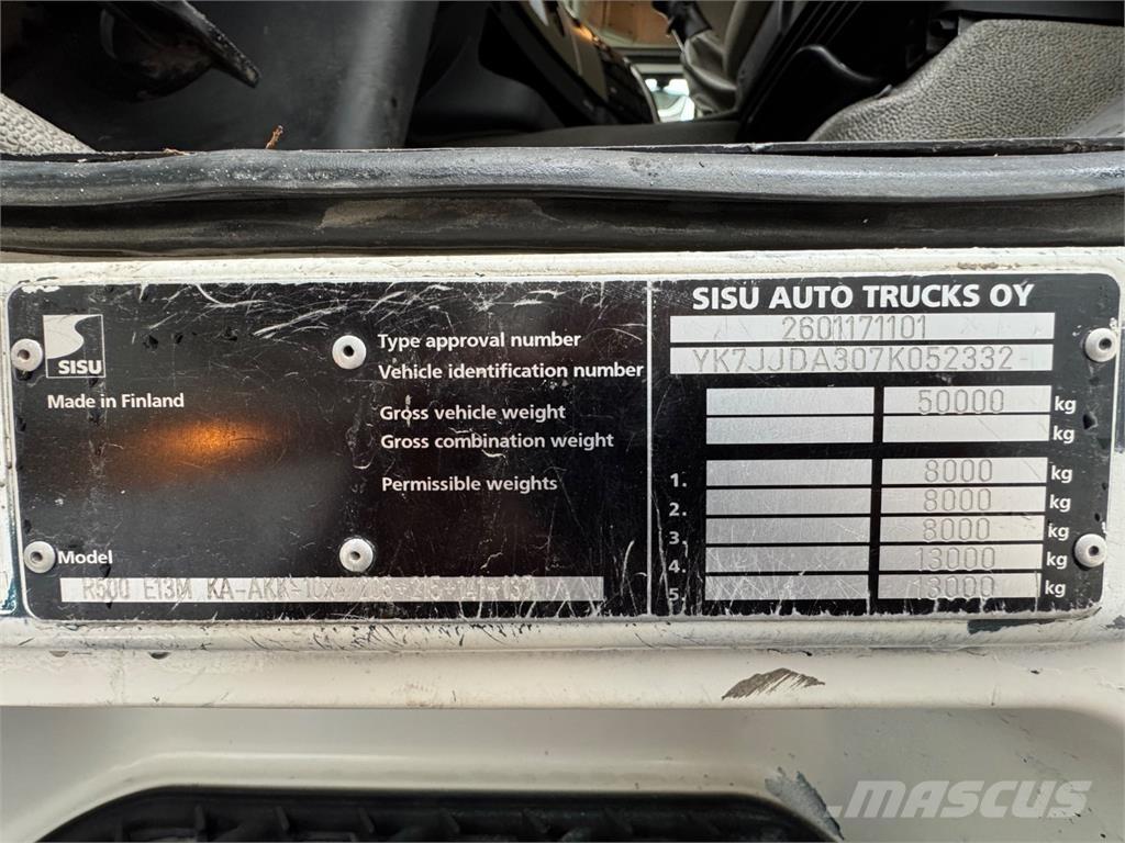 Sisu R500 10x4 Orman makinesi taşıma kamyonları