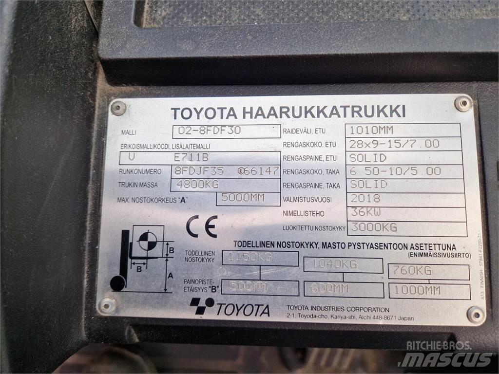 Toyota 02-8FDF30 Dizel forkliftler