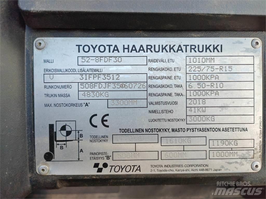 Toyota 52-8FDF30 Dizel forkliftler