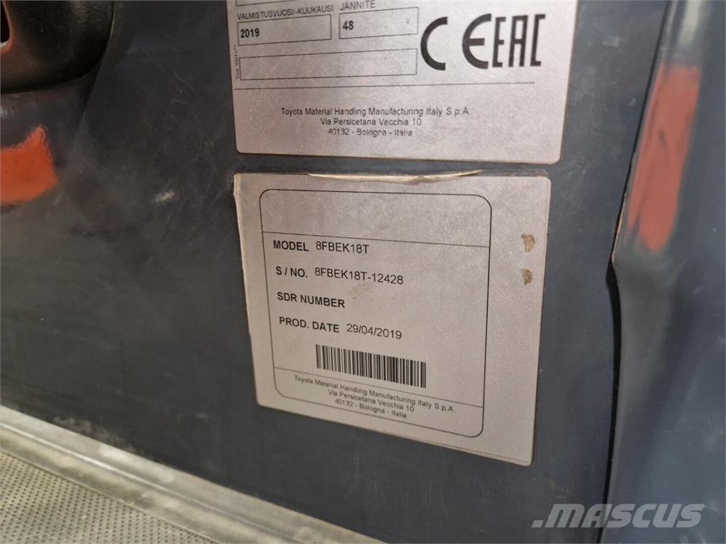 Toyota 8FBEK18T Elektrikli forkliftler