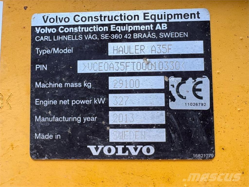 Volvo A 35 F Belden kirma kaya kamyonu