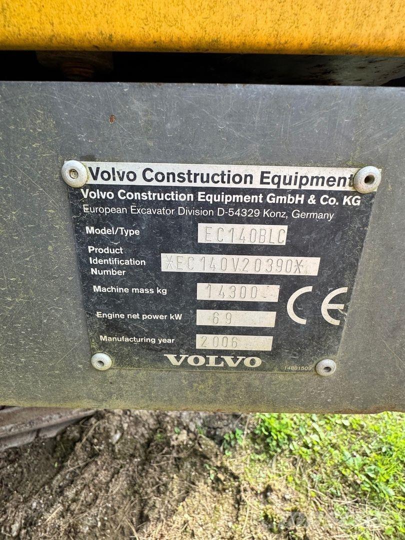Volvo EC 140 BLC Paletli ekskavatörler