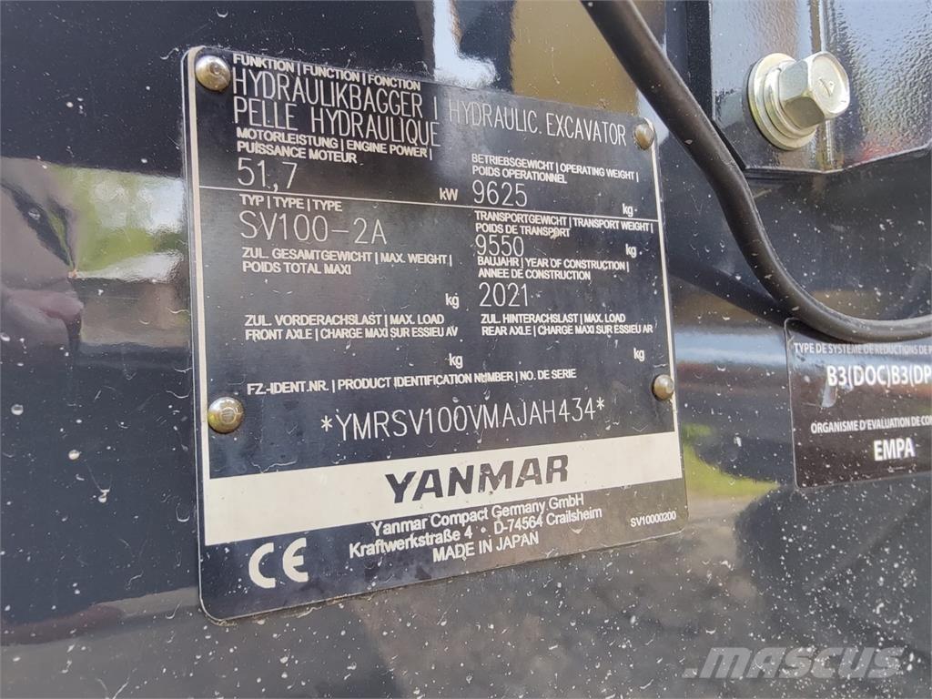 Yanmar SV100-2 Midi ekskavatörler 7 - 12 t