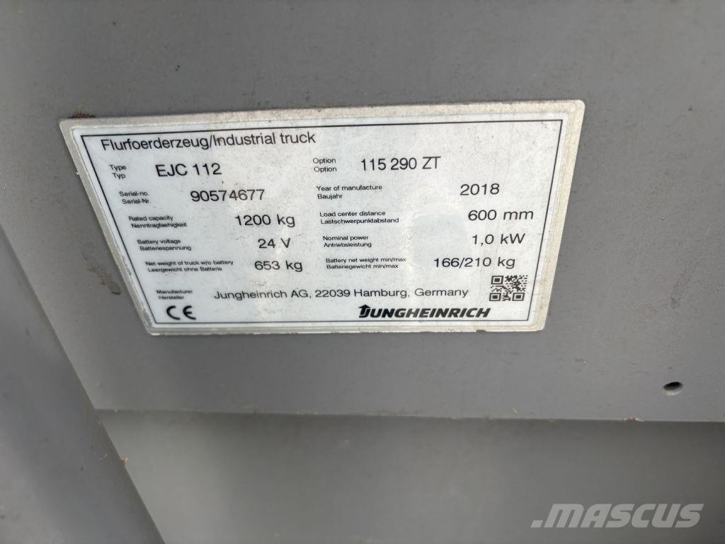 Jungheinrich EJC 112 Yaya kumandali istif makinasi