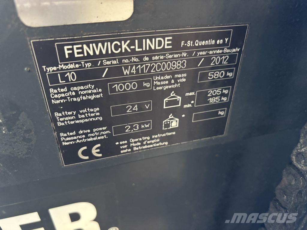 Linde L10 Yaya kumandali istif makinasi