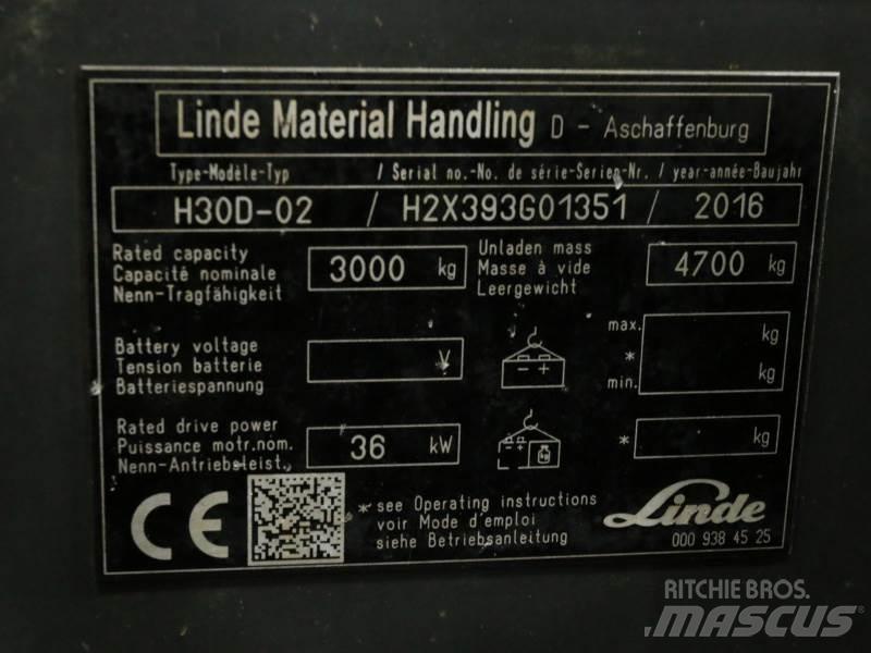 Linde H30D-02 393 Dizel forkliftler