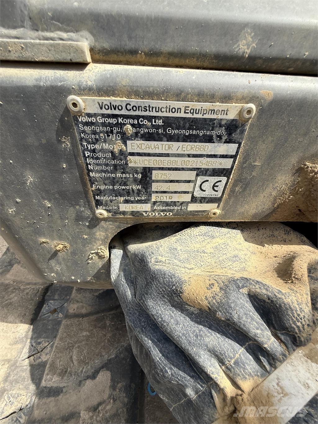 Volvo ECR88D Paletli ekskavatörler
