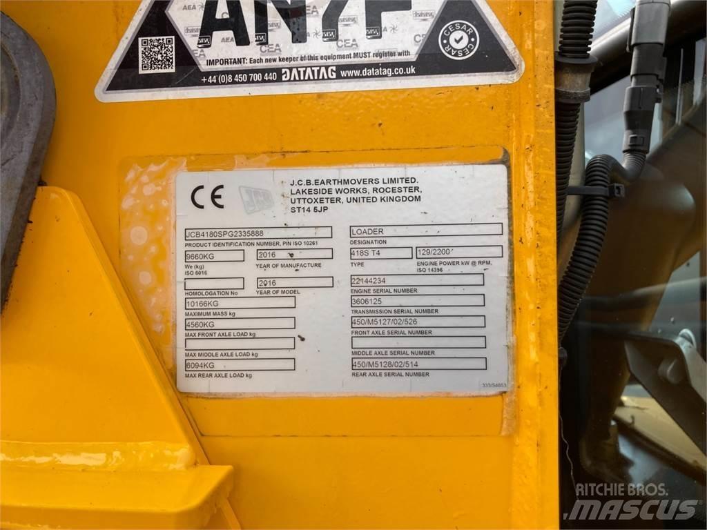 JCB 418S Tarimsal teleskopik yükleyiciler