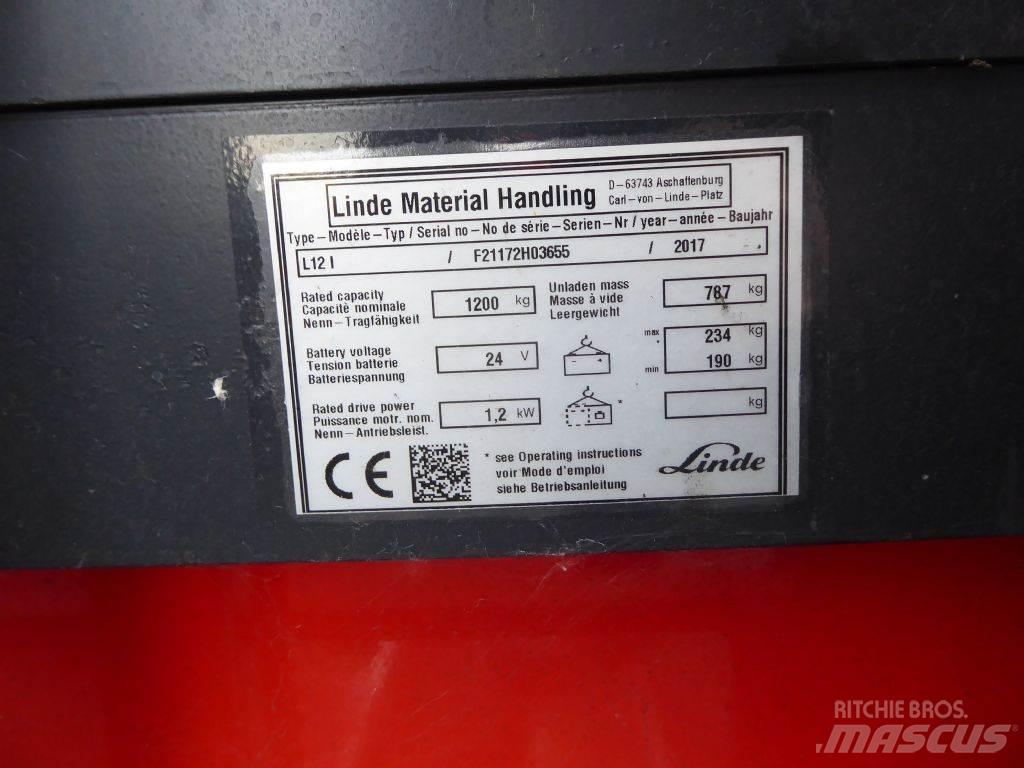 Linde L12L Yaya kumandali istif makinasi