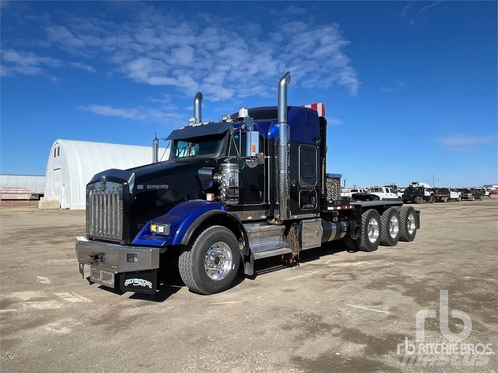Kenworth T800 Düz Platformlu Oto Çekiciler/vinçli kamyonlar