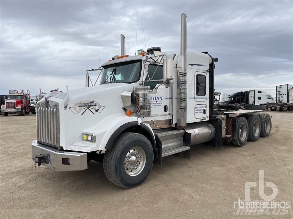 Kenworth T800 Düz Platformlu Oto Çekiciler/vinçli kamyonlar