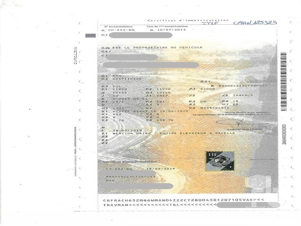 MAN TGL Tekerlekli platformlar