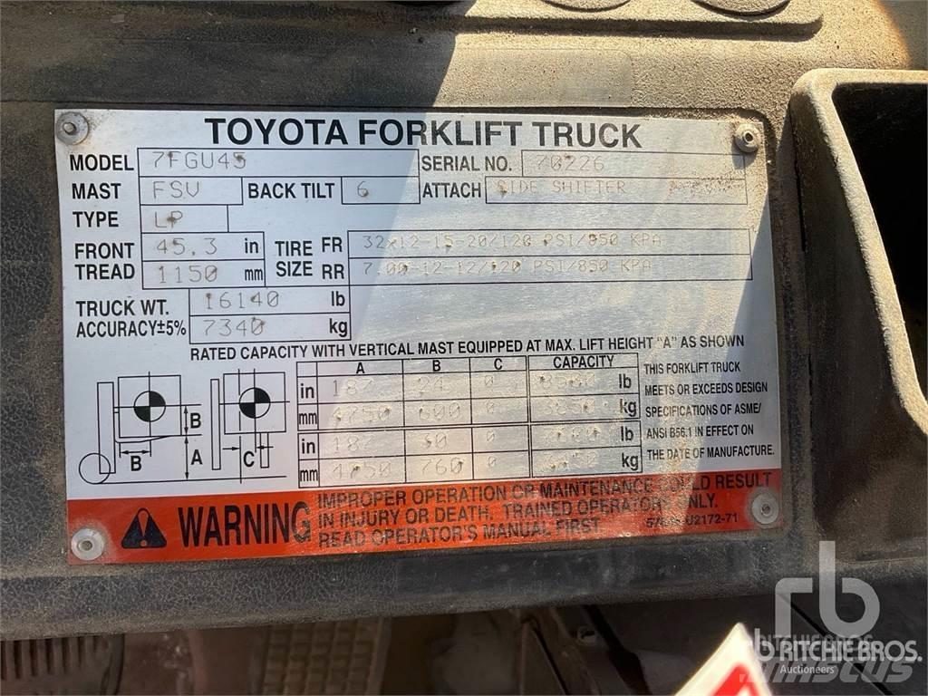 Toyota 7FGU45 Dizel forkliftler