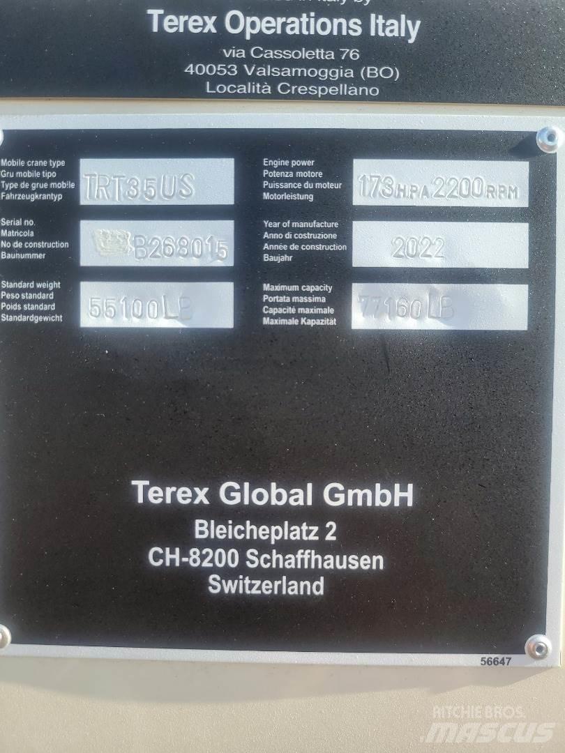 Terex TRT35 Arazi Tipi Vinçler (RT)