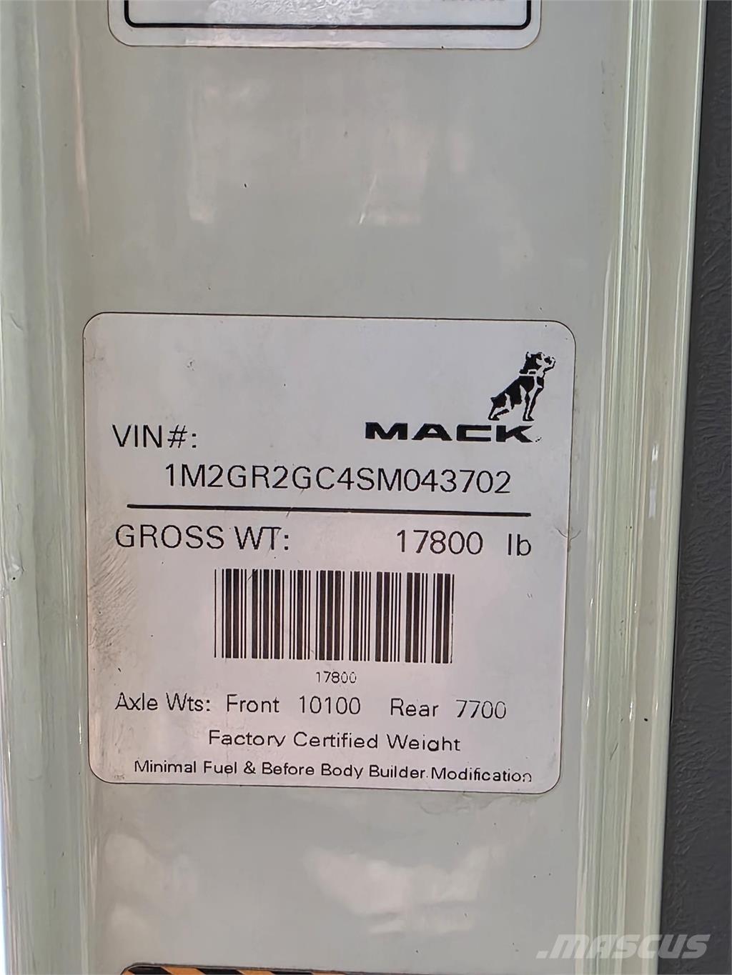 Mack GR64B Damperli kamyonlar