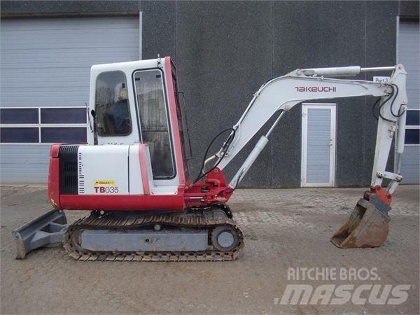 Takeuchi TB035 Mini ekskavatörler, 7 tona dek